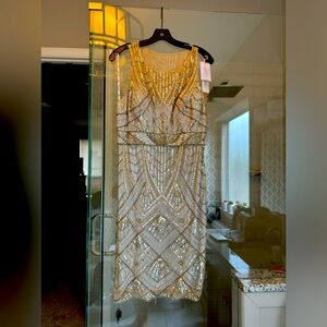 Beautiful (never worn)  Sur Wong Beaded Cocktail Dress.